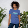 North Carolina State Shape with Blue Ridge Mountains - Support Hurricane Helene Unisex Short Sleeve T-Shirt