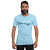 North Carolina State Shape with Blue Ridge Mountains - Support Hurricane Helene Unisex Short Sleeve T-Shirt