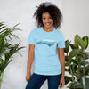 North Carolina State Shape with Blue Ridge Mountains - Support Hurricane Helene Unisex Short Sleeve T-Shirt